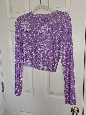 Beetlejuice Crop Long-Sleeve Unusual And Strange Sheer Tee